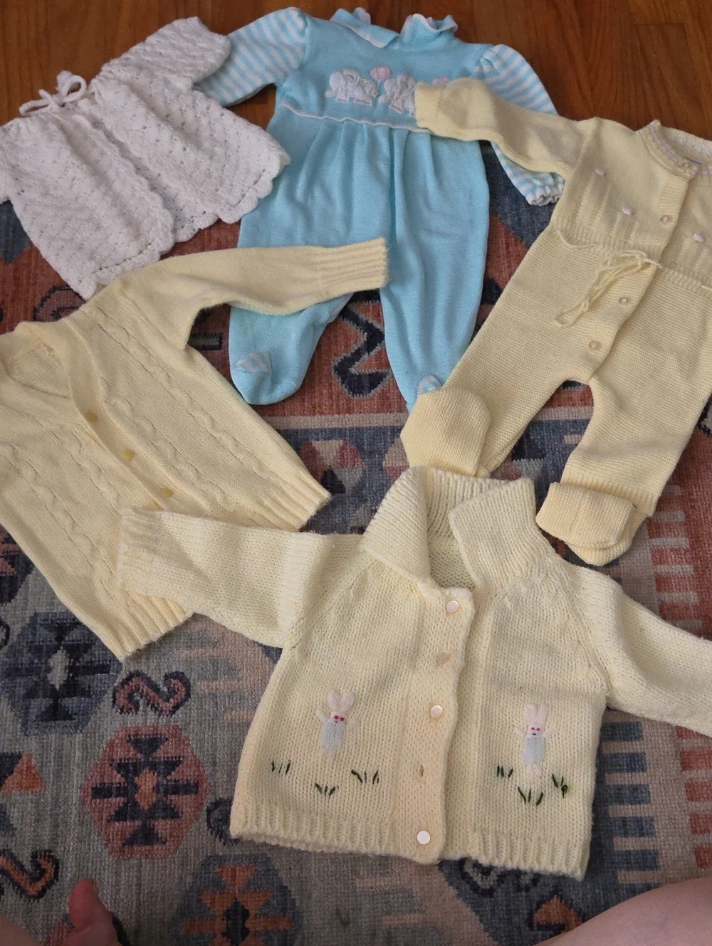 Vintage Pastel Baby Boy Lot 0-9 Months 10 Piece